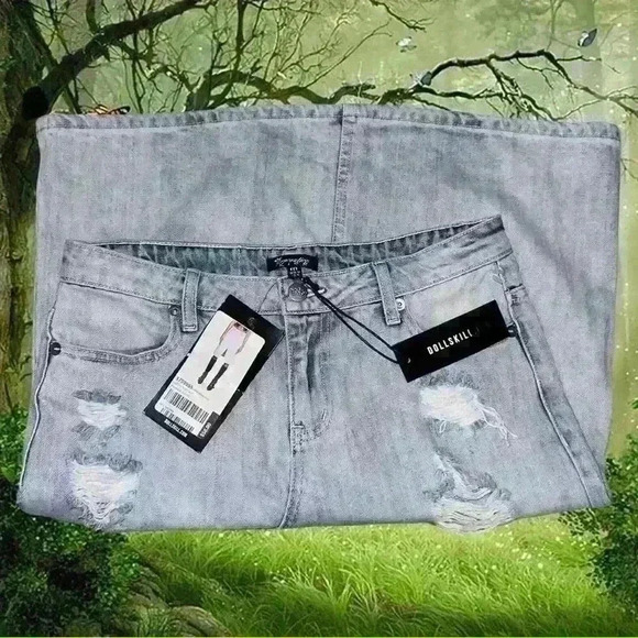 NWT Y2k Dolls Kill Denim Midi Skirt - Picture 4 of 7